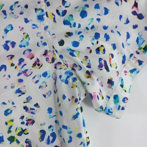 Robert graham Button up Large short sleeve shirt L Colorful animal print cotton - Picture 4 of 11